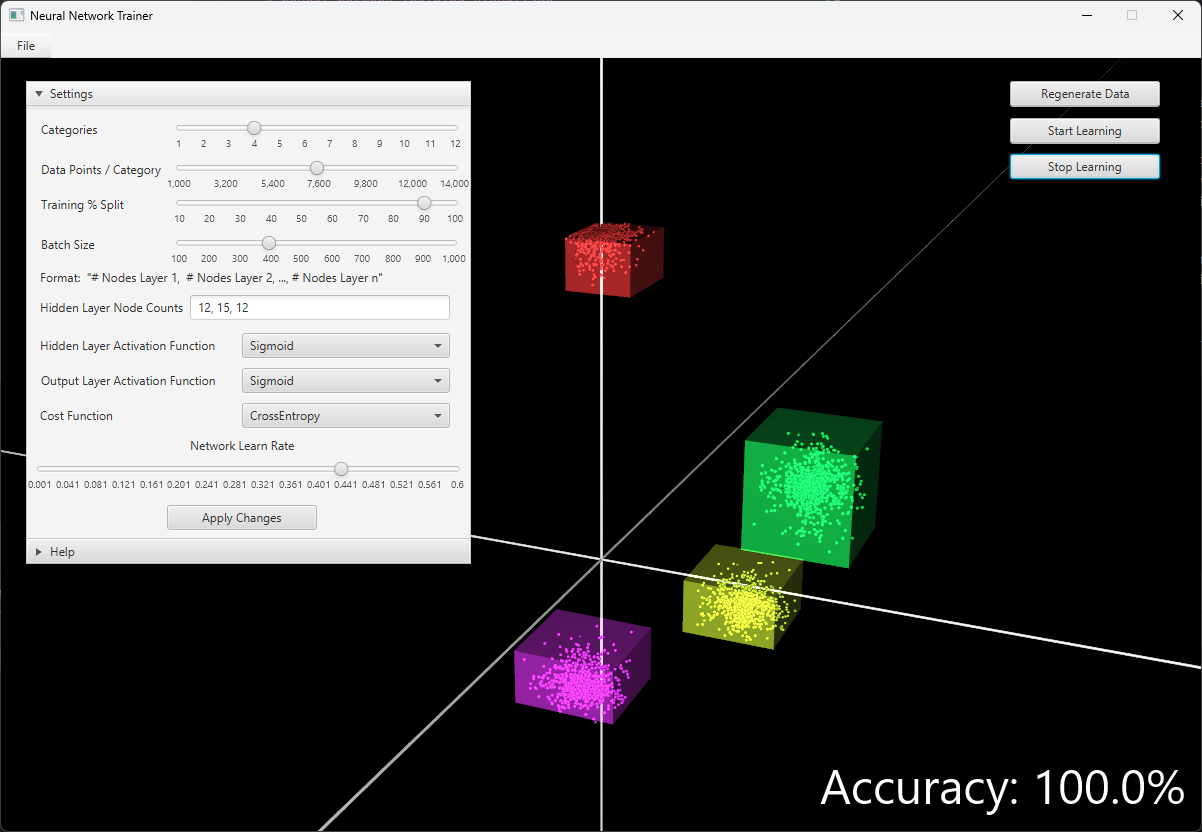 Picture of neural network training simulator